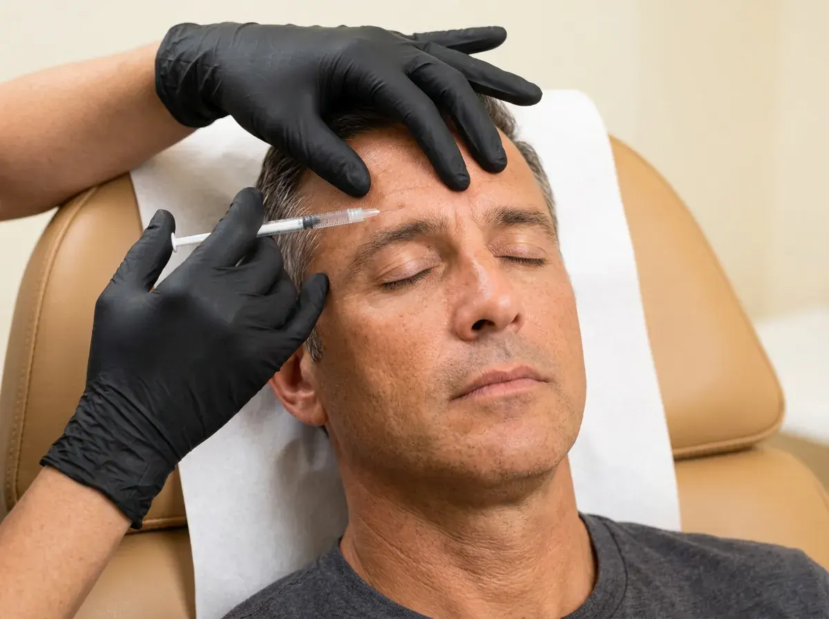 Botox for a male patient at Beauty and Fly in Bronxville